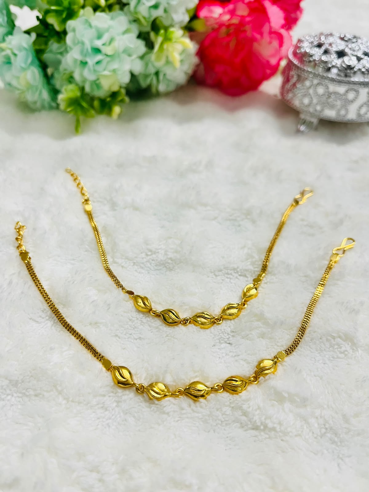 Bracelet with Golden Balls | Gold plated