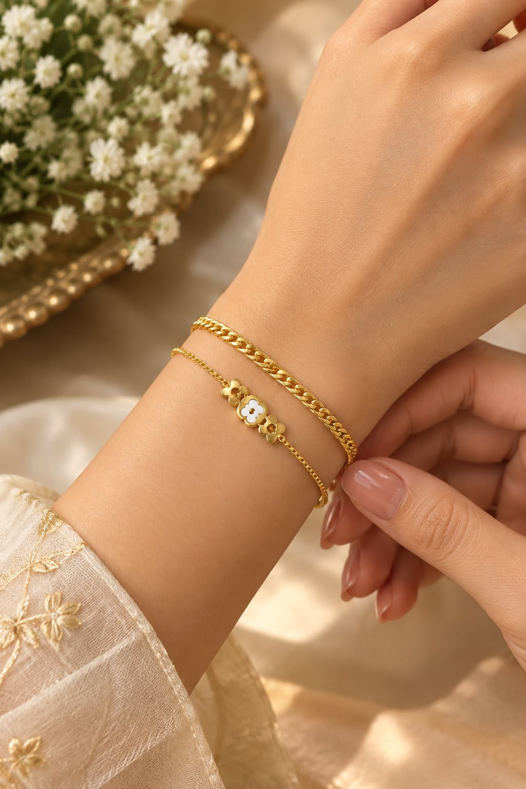 Anti-Tarnish Double Layer Bracelet